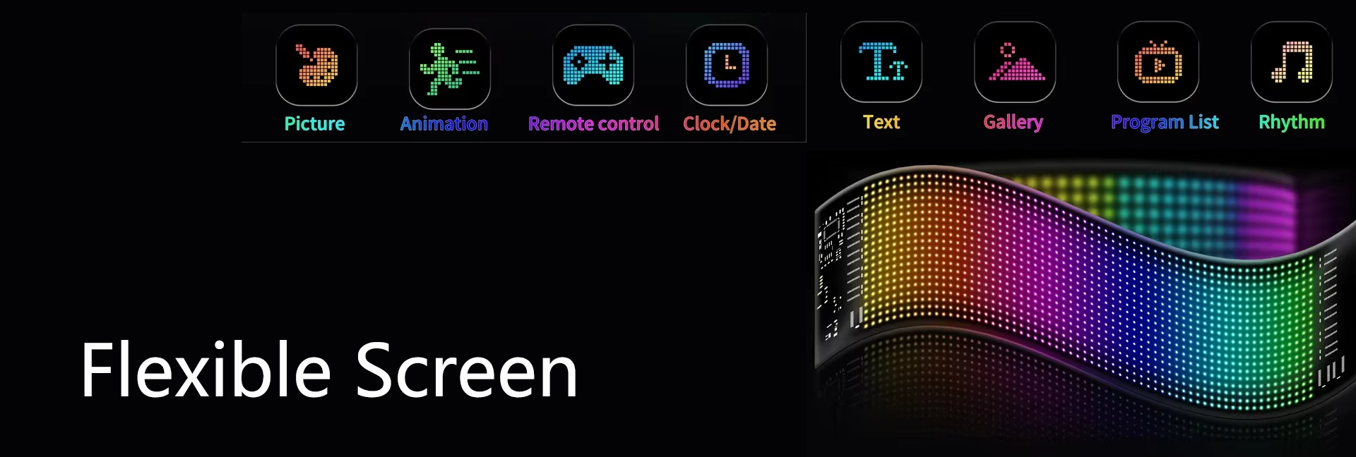 LED Flexible Screen. Flexible LED Display.