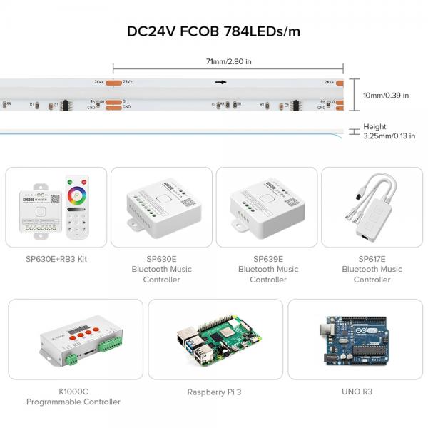 What type of LEDs are used in grow lights?