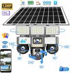 Outdoor Solar Camera 4G 3 Lens 360 View Security How is the camera powered?