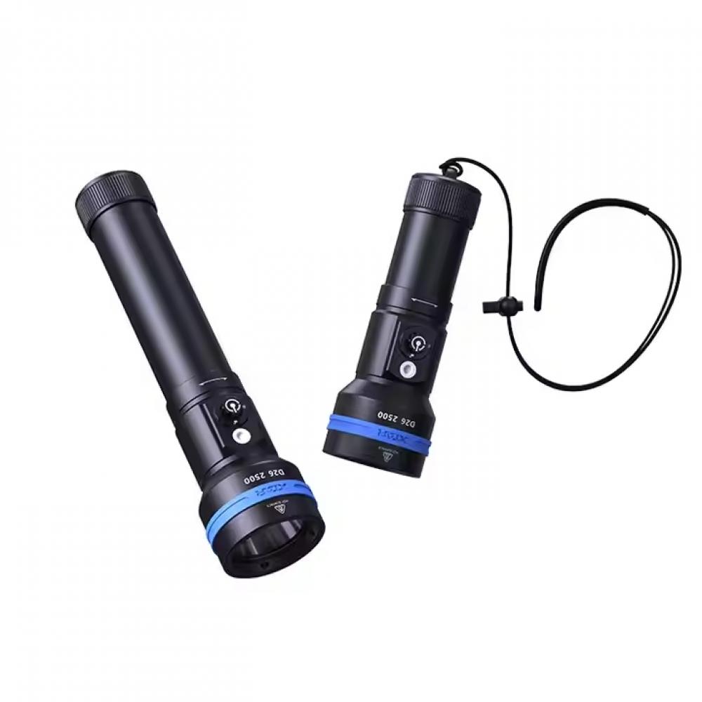 D26 2500 Lumen Diving Flashlight IPX8 Waterproof