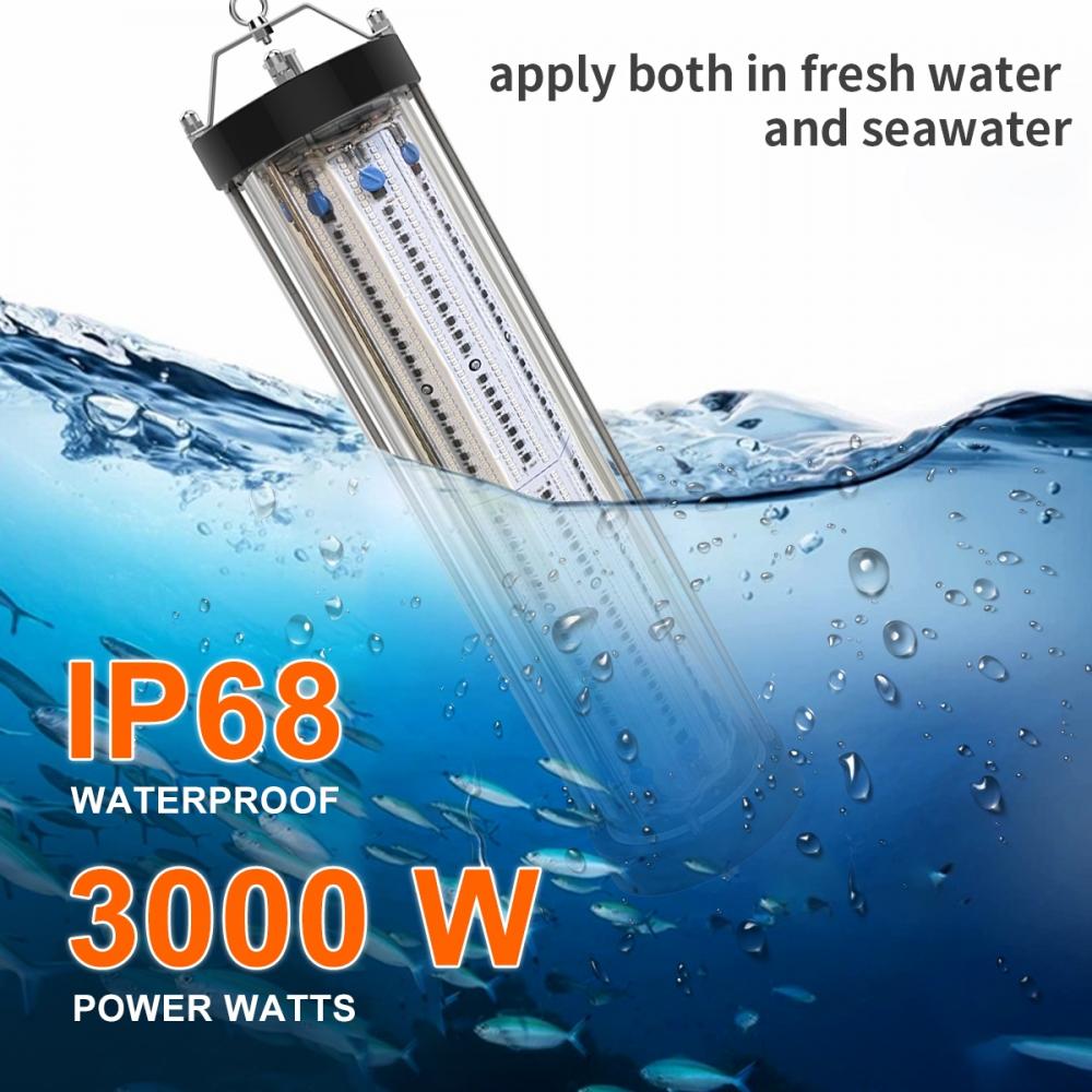 3000W IP68 Green Waterproof LED Fishing Light
