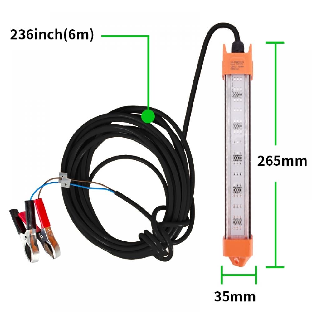 60W IP68 Green LED Underwater Fishing Light