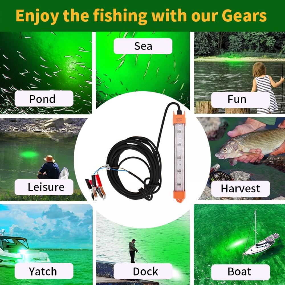 60W IP68 Green LED Underwater Fishing Light