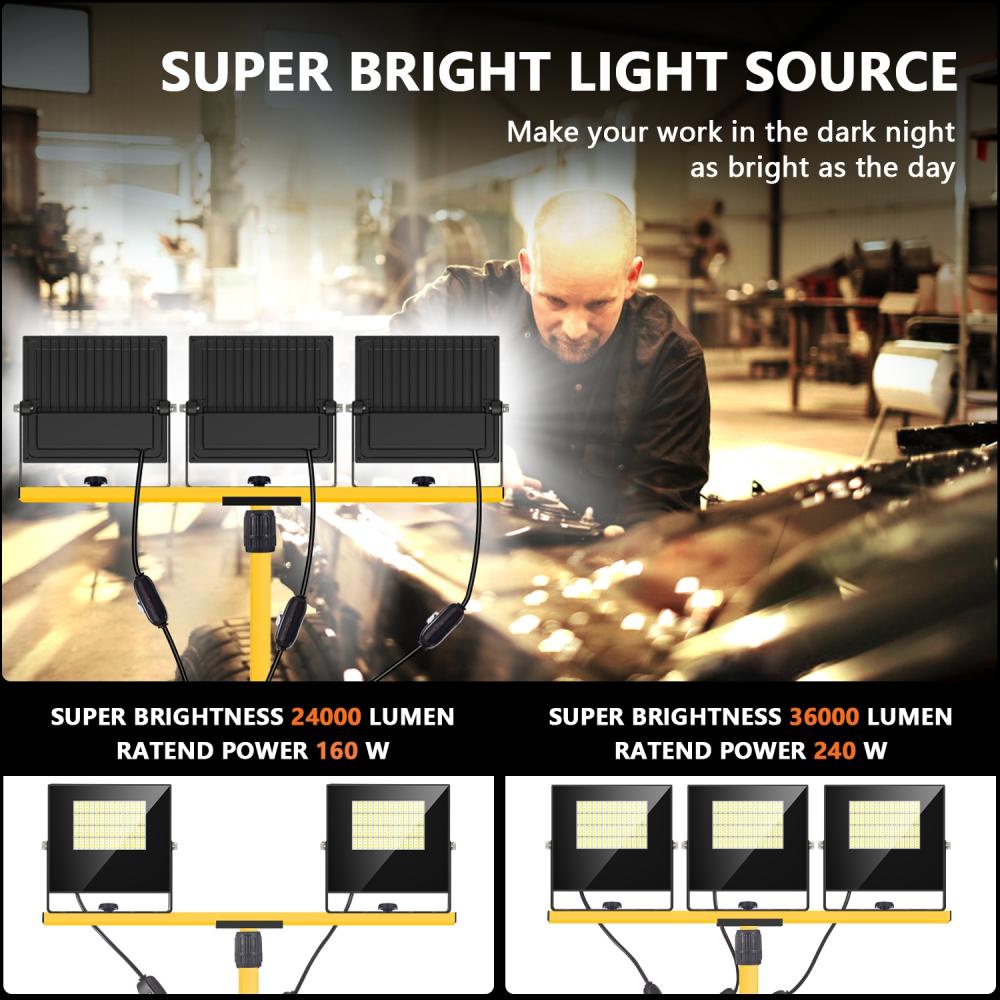 180W IP67 Rechargeable LED Tripod Work Light