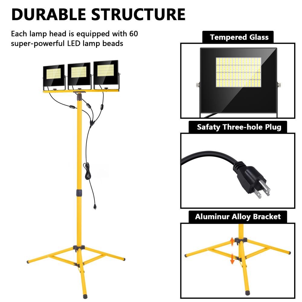 180W IP67 Rechargeable LED Tripod Work Light