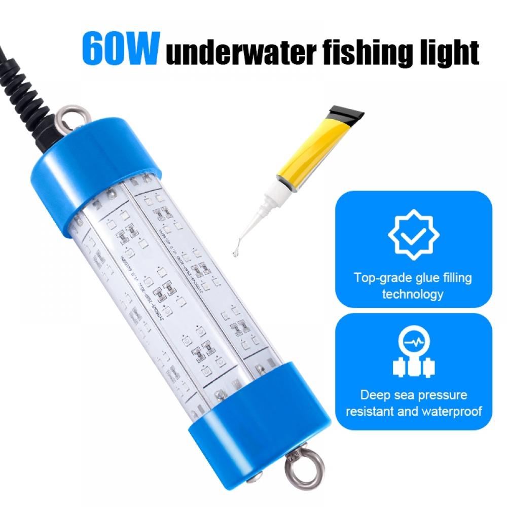 60W IP68 Green Underwater Fishing Light Durable