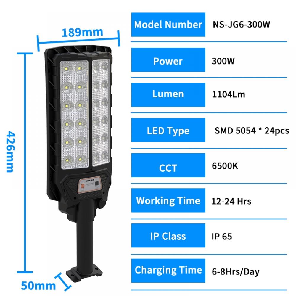 1104LM 300W IP65 All in One Solar Street Light