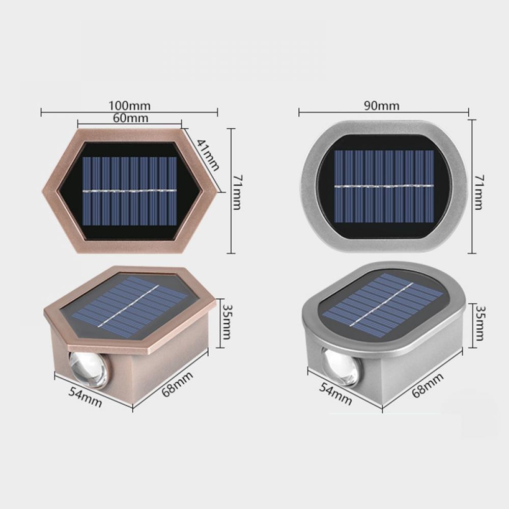 Solar Powered Outdoor Wall Light Up and Down Design