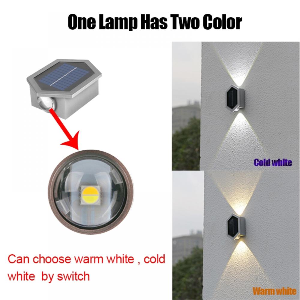 Solar Powered Outdoor Wall Light Up and Down Design