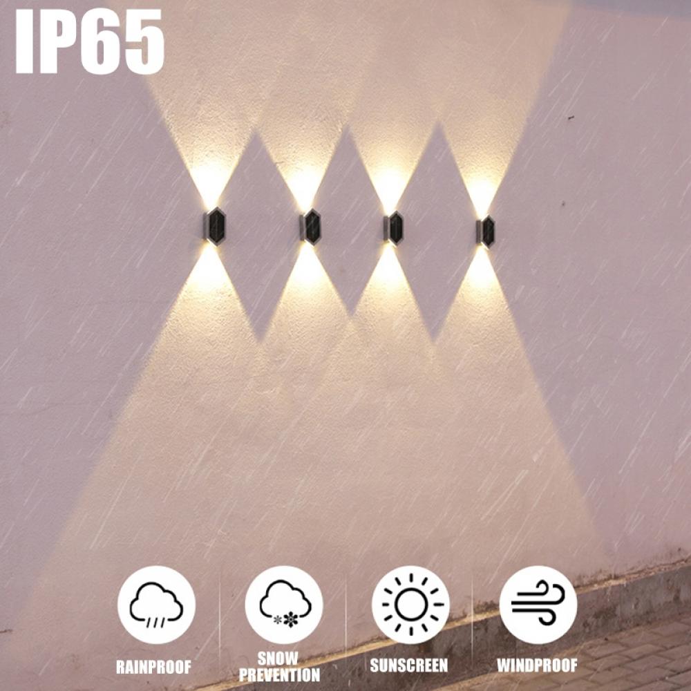 Solar Powered Outdoor Wall Light Up and Down Design