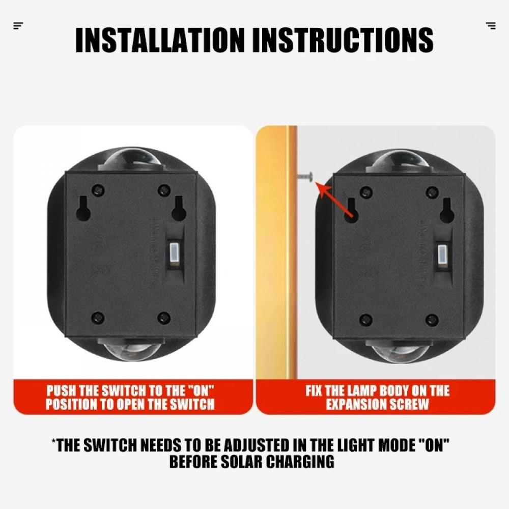 Solar Powered Outdoor Wall Light Up and Down Design