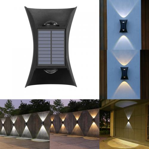 Solar Powered LED Wall Lamp for Outdoor Lighting