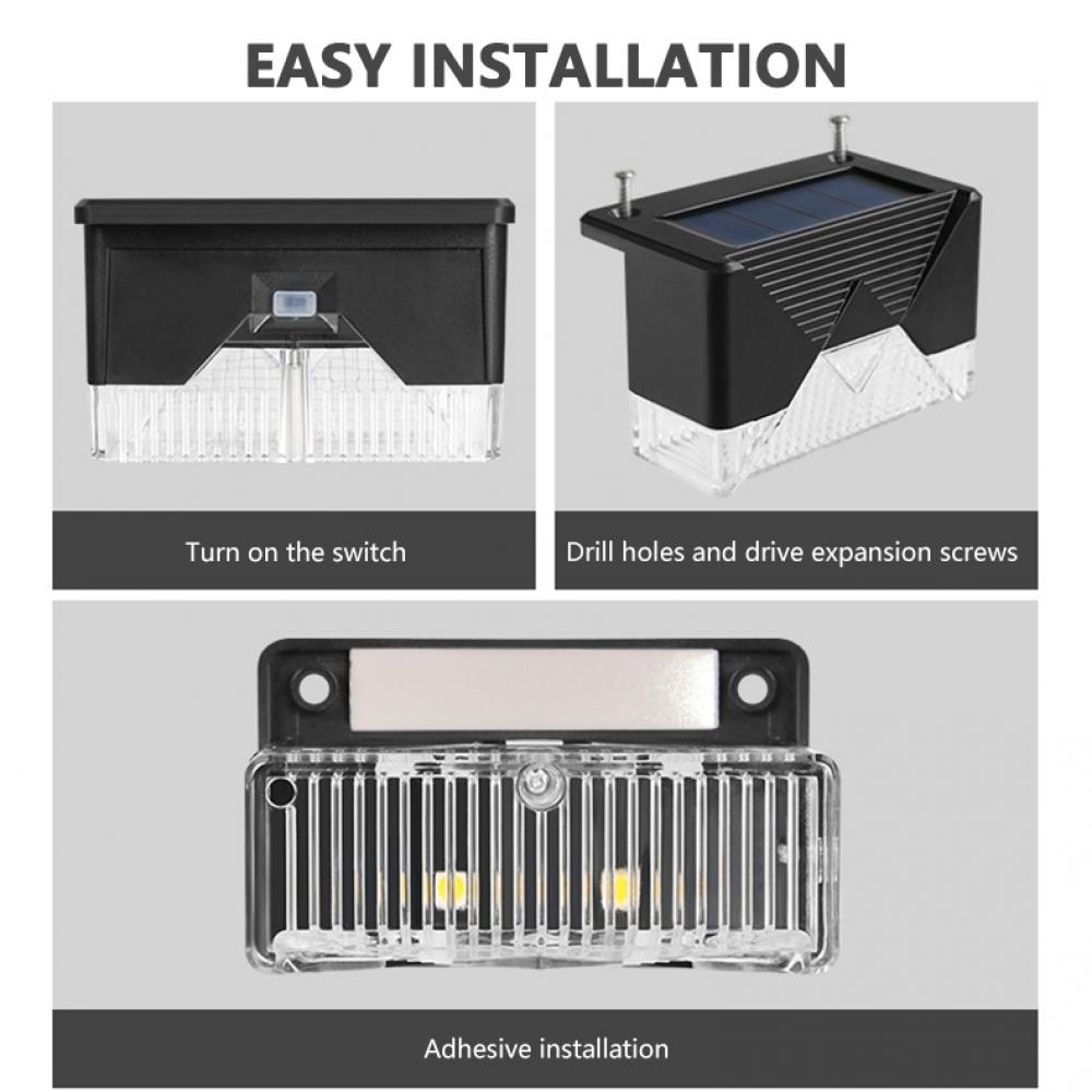 Outdoor Solar LED Fence Lights for Garden Patio