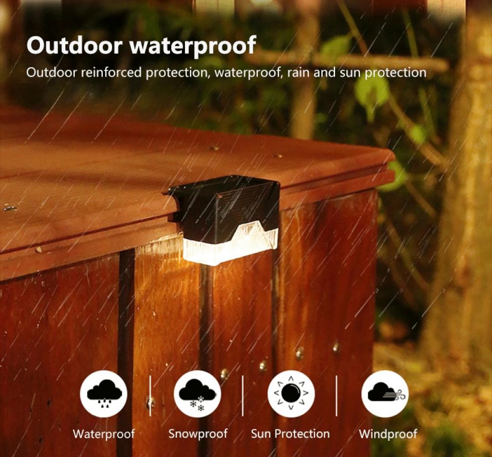 Outdoor Solar LED Fence Lights for Garden Patio