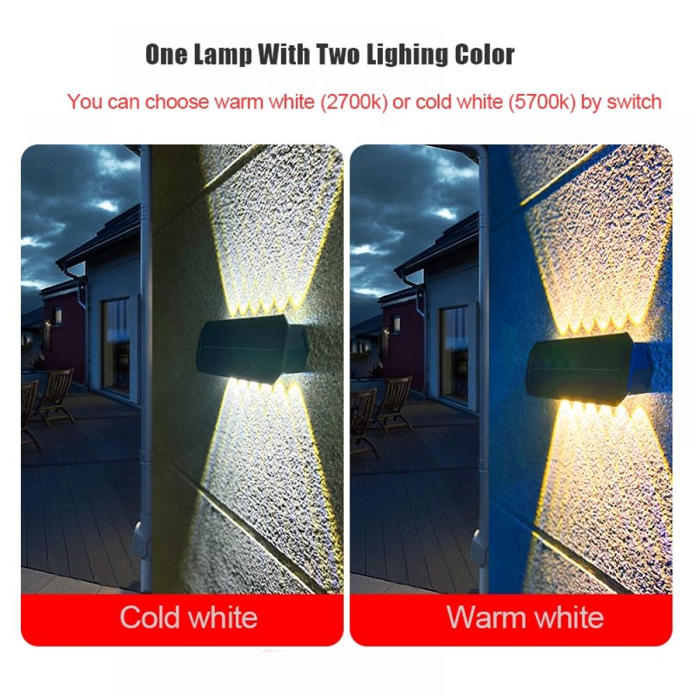 Waterproof Up Down Solar Wall Light Outdoor