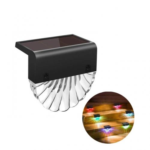 Warm White RGB Solar Deck Wall Light Outdoor