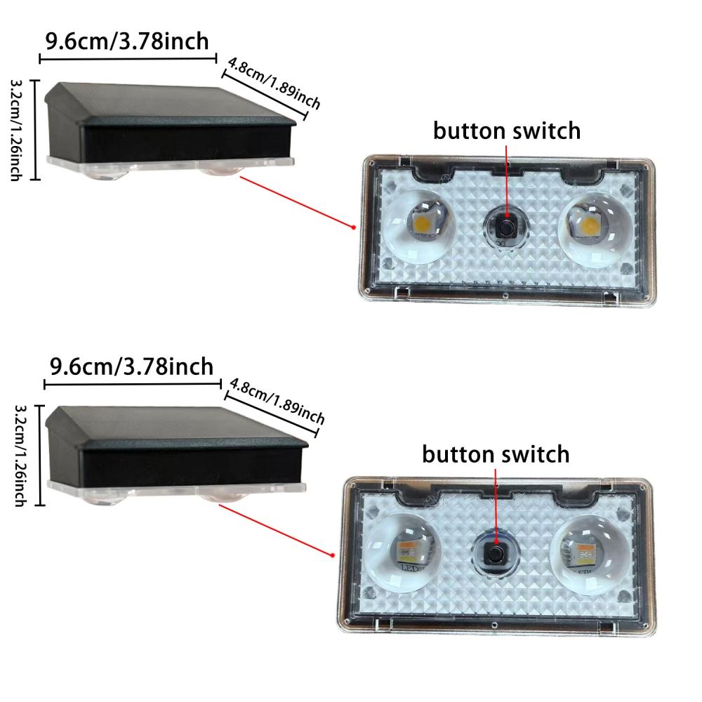 Solar Fence Light Waterproof Auto On Off