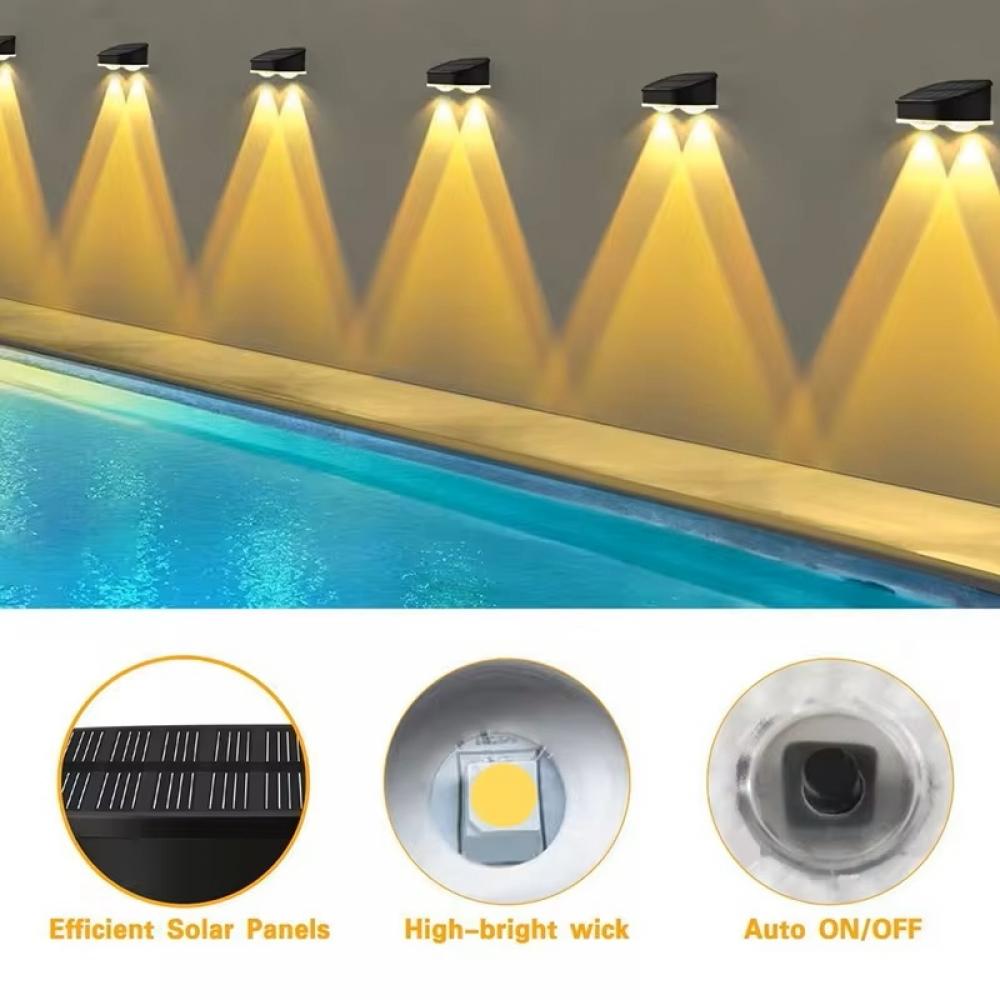 Solar Fence Light Waterproof Auto On Off