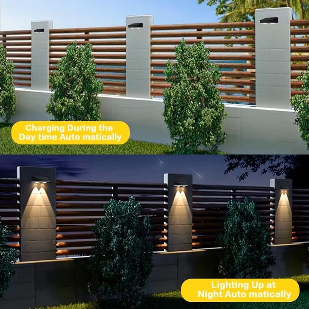 Solar Fence Light Waterproof Auto On Off