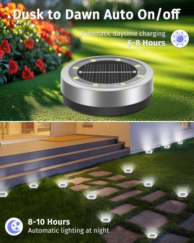 Stainless Steel LED Solar Garden Light