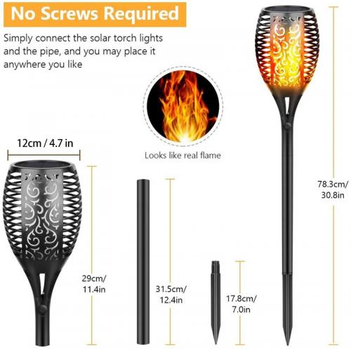 Solar Flame LED Light Outdoor Garden Decoration