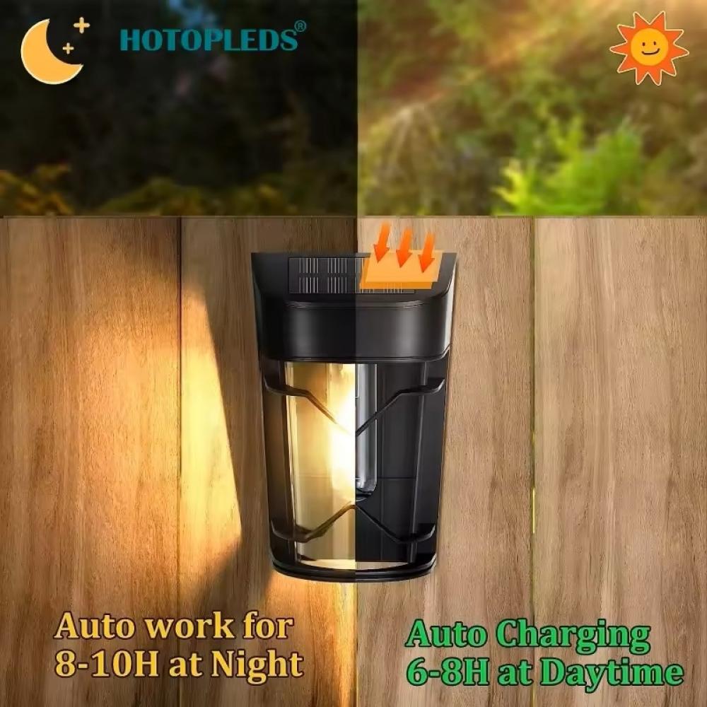 Solar Edison Bulb Wall Light Vintage Waterproof