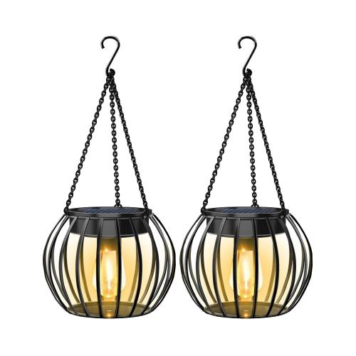 Solar Hanging Lantern Retro Iron Automatic Lighting