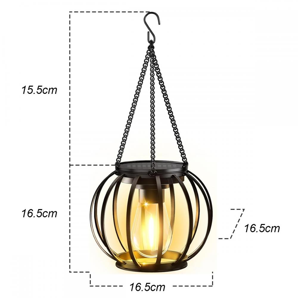 Solar Hanging Lantern Retro Iron Automatic Lighting