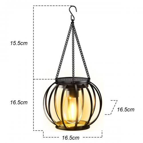 Solar Hanging Lantern Retro Iron Automatic Lighting