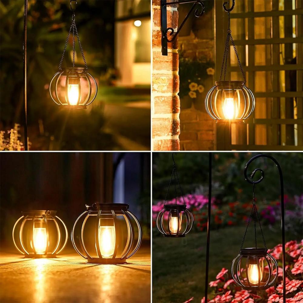 Solar Hanging Lantern Retro Iron Automatic Lighting