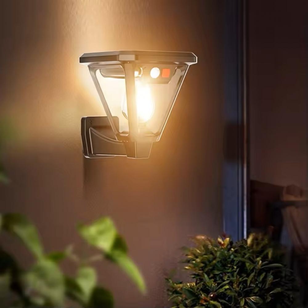 Dual Use Solar Lawn Wall Light Auto On Off