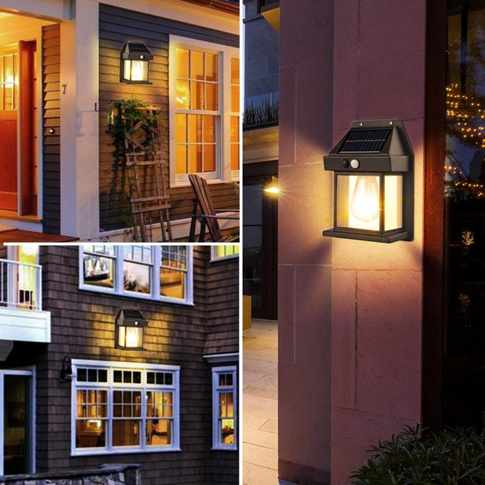 Waterproof Solar Wall Light with Tungsten Bulb