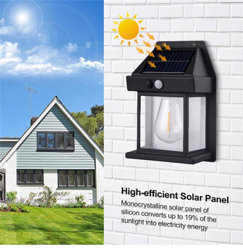 Waterproof Solar Wall Light with Tungsten Bulb