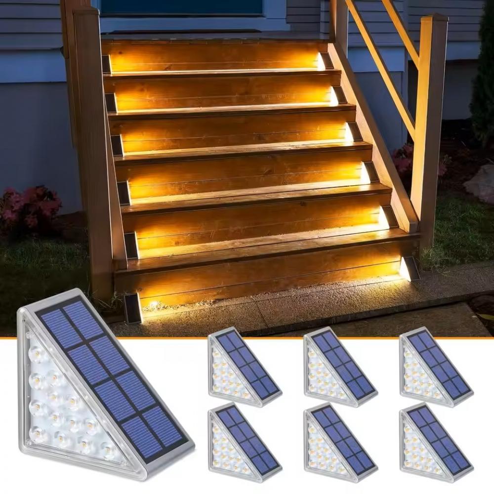 Anti Theft Solar Stair Lights 13 LEDs Waterproof