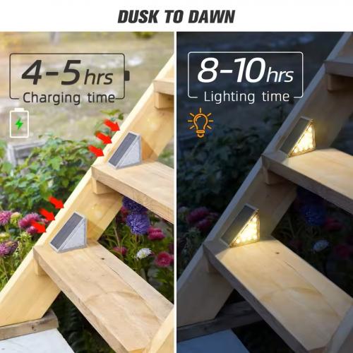 Anti Theft Solar Stair Lights 13 LEDs Waterproof
