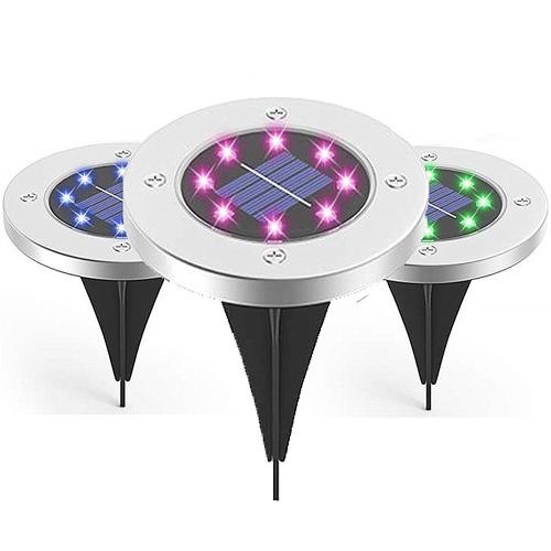 Outdoor Solar 8 LED  RGB Spotlights for Garden Patio