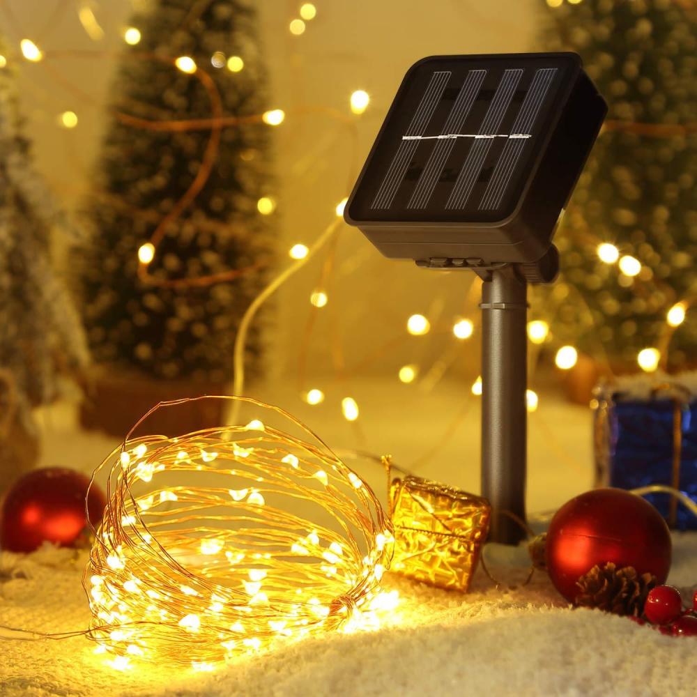 Solar Powered 8 Mode LED String Lights Outdoor