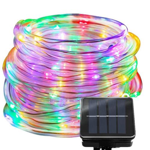 12m 100 leds Waterproof Solar LED Rope Lights IP65 Outdoor