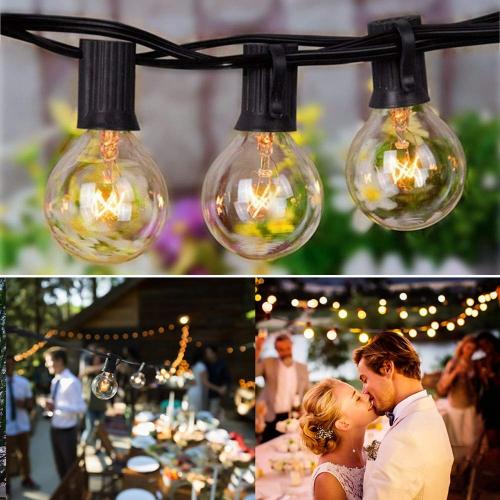27 Bulbs Outdoor Waterproof G40 Globe String Lights