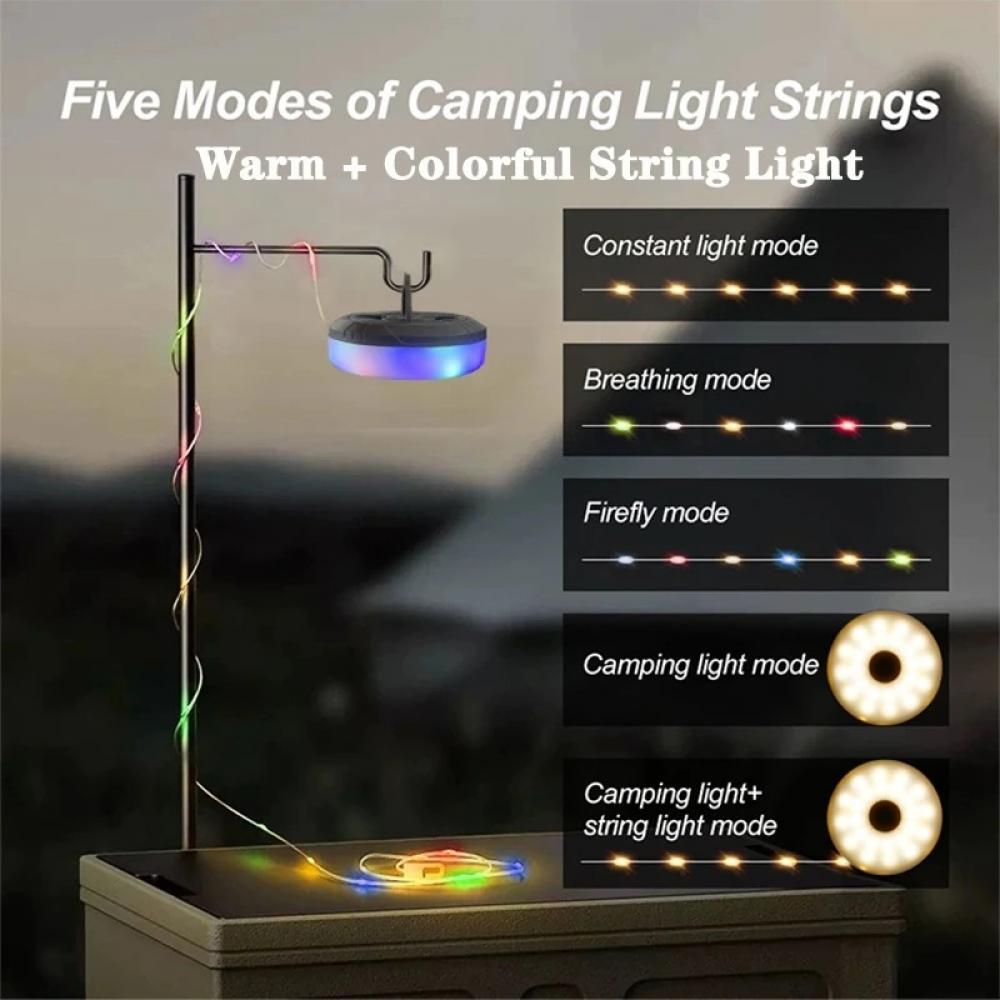Rechargeable Portable LED Tent Light String