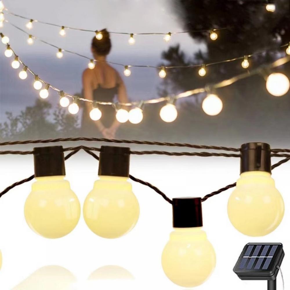10m 40Ball Solar Powered G50 LED String Lights Outdoor