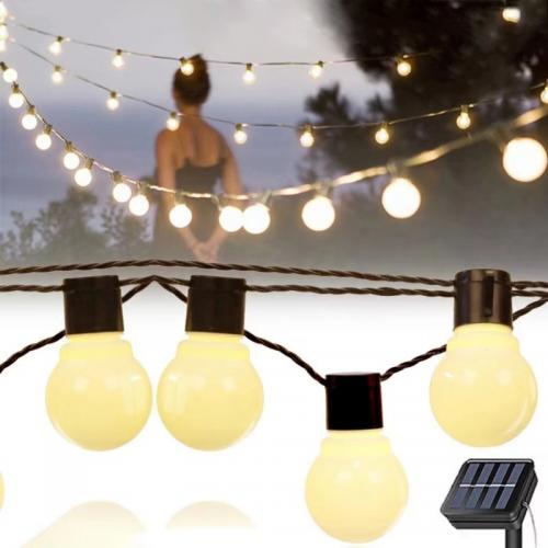10m 40Ball Solar Powered G50 LED String Lights Outdoor