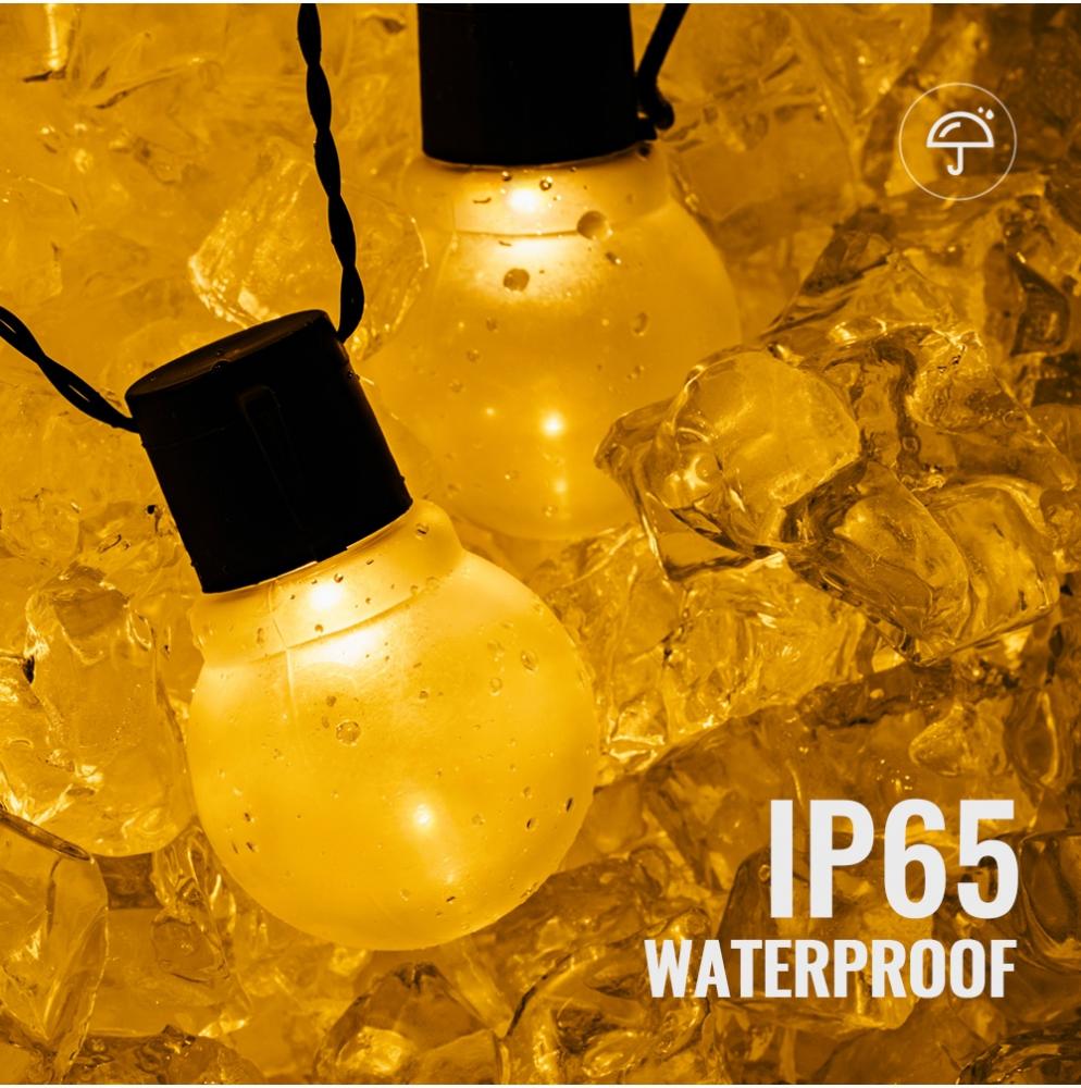 10m 40Ball Solar Powered G50 LED String Lights Outdoor