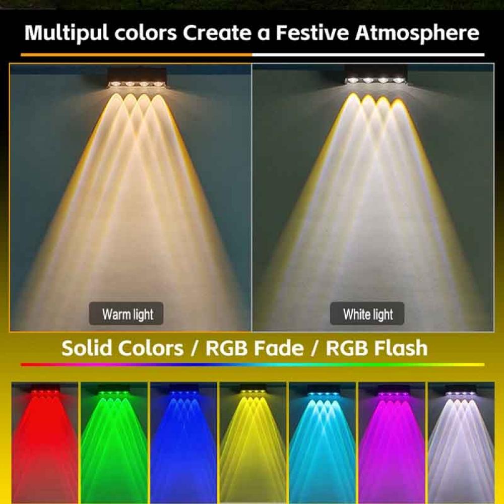 RGBW Solar Powered Waterproof LED Outdoor Fence Lamp