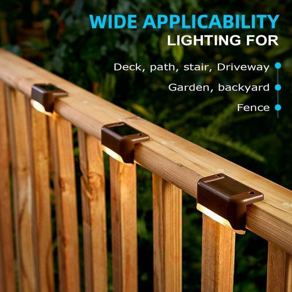 Solar Powered LED Fence Step Lights