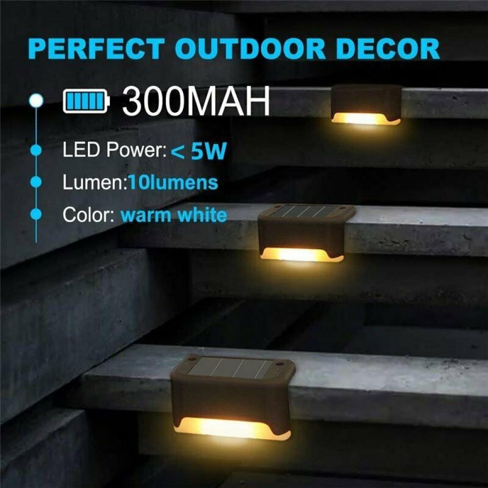 Solar Powered LED Fence Step Lights