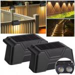 Solar Fence Lights Outdoor Waterproof Warm Light How long does the battery last after charging?