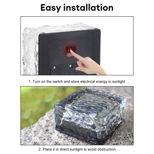 Outdoor Solar LED Waterproof Ice Cube Decorative Light