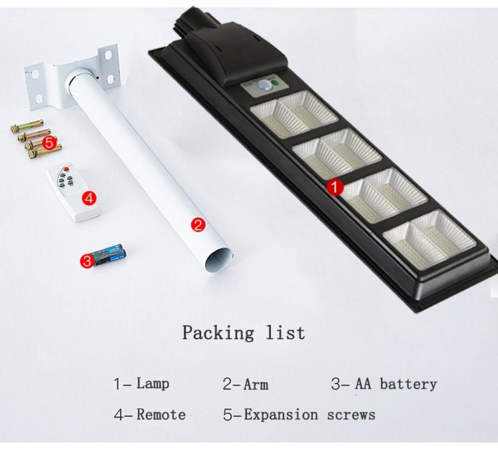 160W Motion Sensor Solar Street Light with Remote