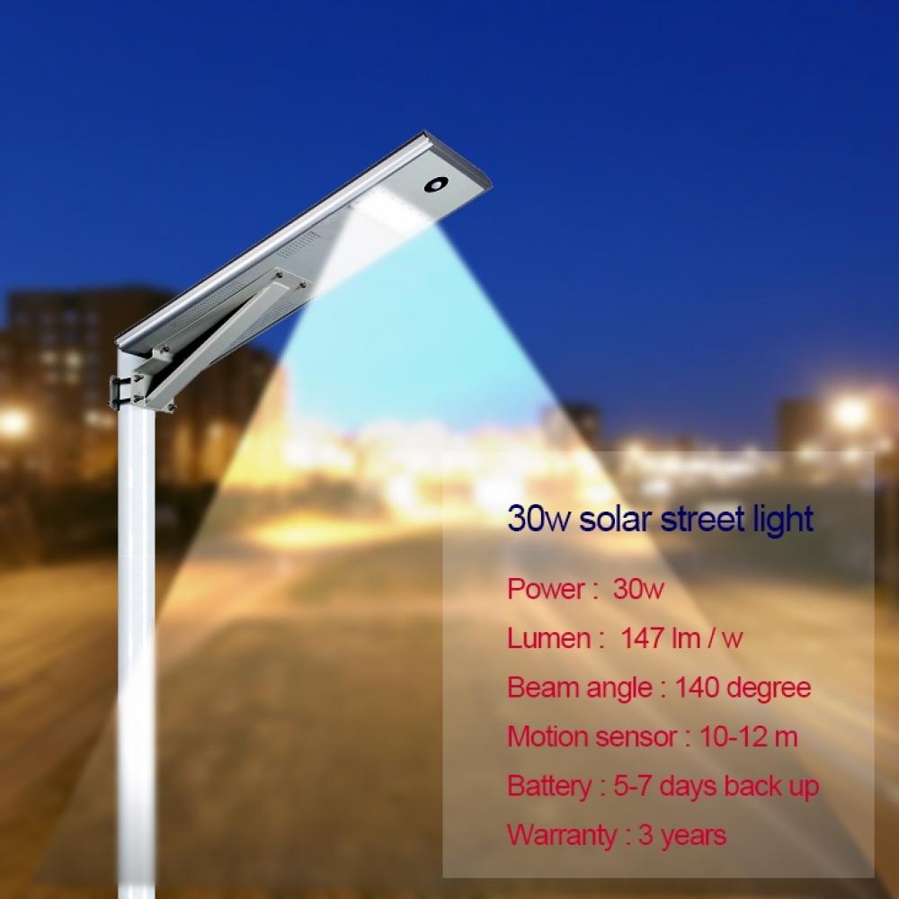 30-W-All-in-One-Solarstraßenleuchte mit Fernbedienung